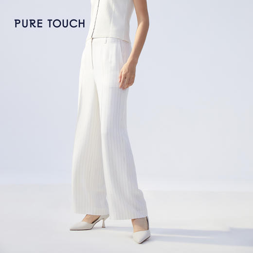 pure touch条纹西裤醋酯纤维1368241028 商品图1