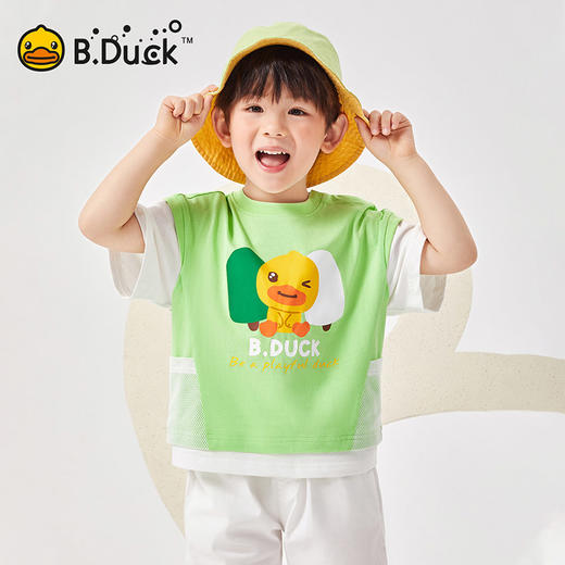B.Duck小黄鸭童装夏季短袖T恤90-130 BF2501083 商品图3