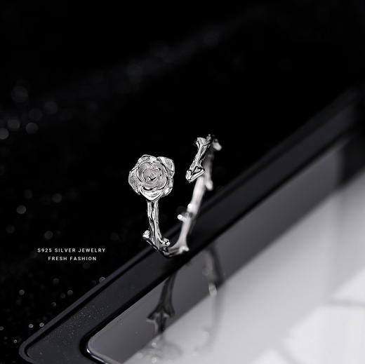 【荆棘玫瑰】S925银情侣戒指【YXS-K1066】 商品图2