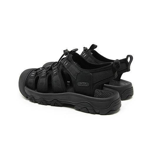 西遇厚底凉鞋男新款夏季户外沙滩黑色增高溯溪鞋镂空运动鞋22145532 商品图3