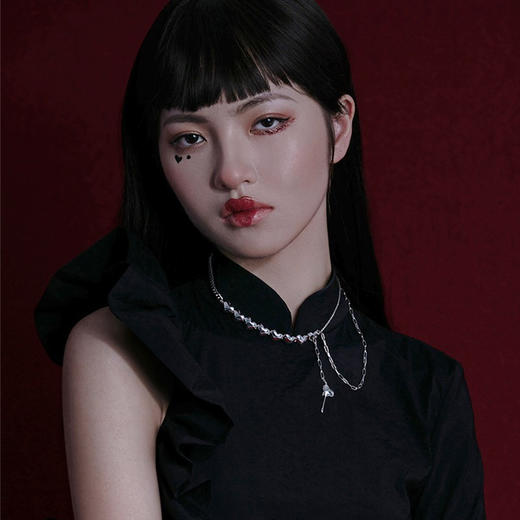 野月亮满串爱心项链204YX0045 商品图1