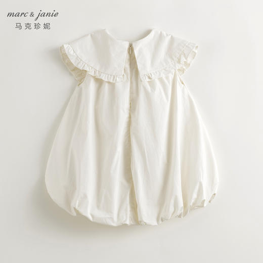 马克珍妮女童蝴蝶结翻领花苞连衣裙儿童裙子2024年夏装新款240662 商品图3