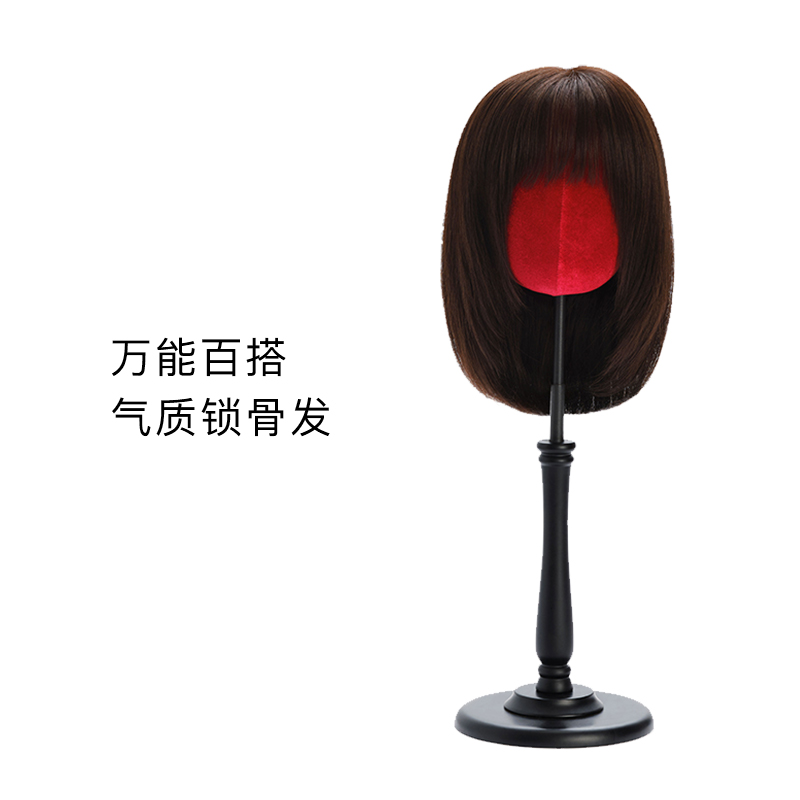 Rebecca瑞贝卡假发女全头套锁骨发短发女真发全真人发中长自然假发头套