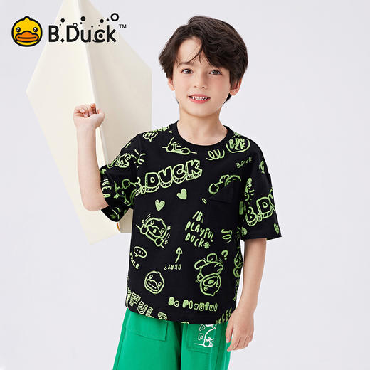 B.Duck小黄鸭童装夏季短袖T恤105-150 BF2501011 商品图2