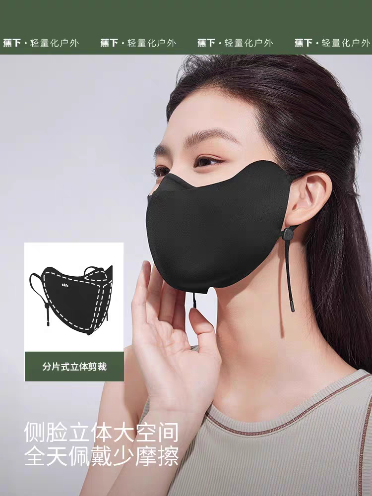 蕉下护眼角防晒口罩薄款透气防紫外线冰丝面罩无痕