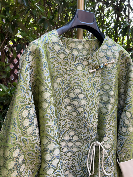 106-3高端新中式 九子菩提 百分百宋锦盘口外套上衣  温润亲肤有质感 商品图11