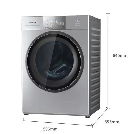 松下变频滚筒洗衣机 银离子除菌高温除菌10KG洗涤洗泡沫净单脱水 银色XQG100-E15Q6 商品图4