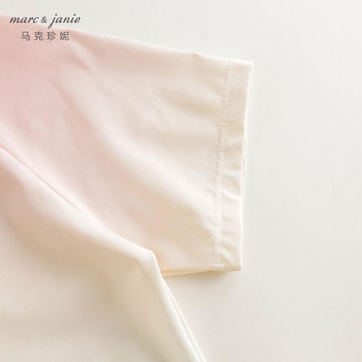 [凉感防晒]马克珍妮男女童渐变色弹力短袖T恤上衣夏装新款240328 商品图4