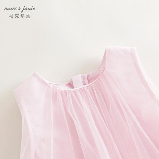 马克珍妮女童立体花朵裙摆网纱连衣裙儿童背心裙子夏装新款240873 商品图4