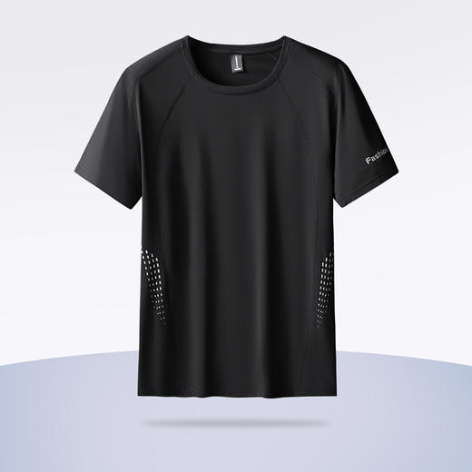 【冰丝速干】【新款DK】大依优型大码圆领短袖T恤夏季加肥加大肥佬休闲宽松透气上衣男士半袖夏装 商品图1