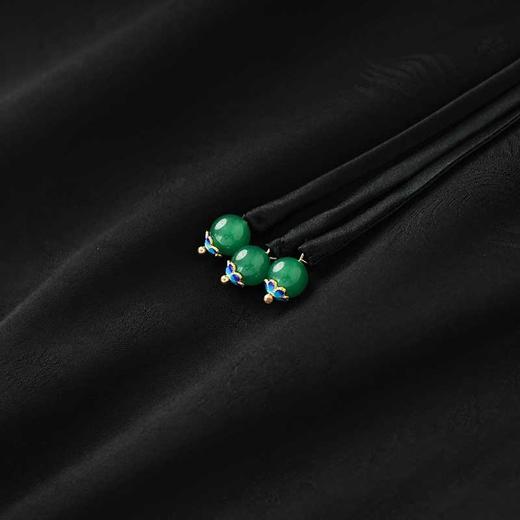 新中式高贵气质，人丝提花缎显瘦遮肉半身裙WLZD-2411510 商品图2