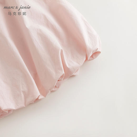 马克珍妮女童蝴蝶结翻领花苞连衣裙儿童裙子2024年夏装新款240662 商品图5