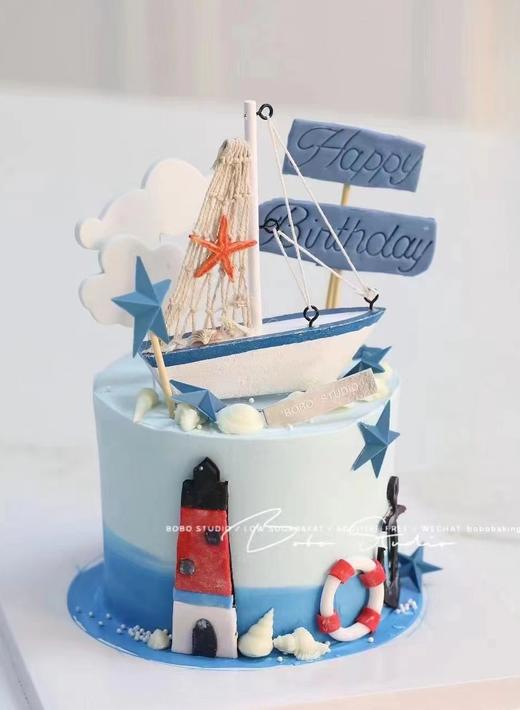 【臻品系列】---【扬帆起航】半翻糖装饰 商品图0