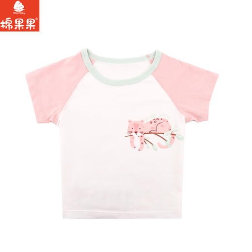 棉果果夏季新品5A抗菌纯棉80-130码女童套头T恤M221140224354 商品图1