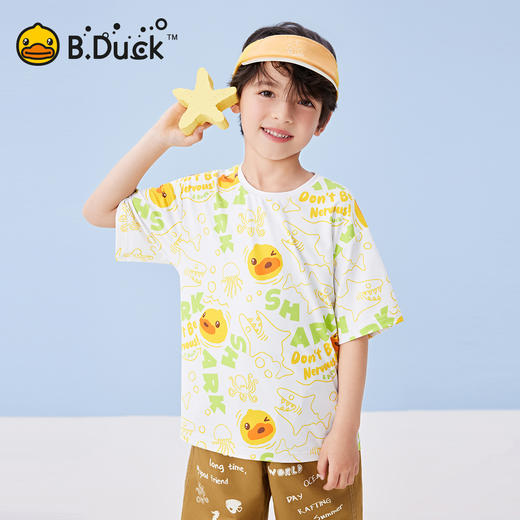 B.Duck小黄鸭童装夏季短袖T恤105-150 BF2501023 商品图4