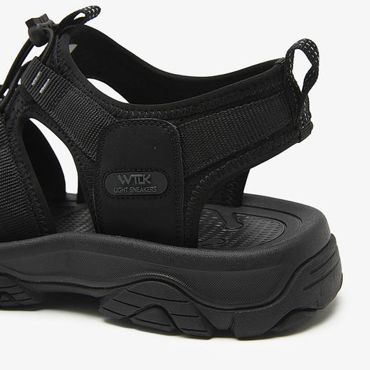 西遇厚底凉鞋男新款夏季户外沙滩黑色增高溯溪鞋镂空运动鞋22145532 商品图5