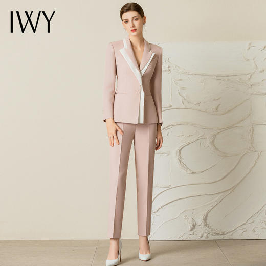 IWY/高端粉色西装套装女春季新款商务总裁职业装美容院正装231075CP1 商品图1