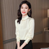 真丝长袖衬衫温柔淑女花边领桑蚕丝ASE9005-1 商品缩略图1