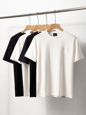 阿妈尼同款奢级水柔棉签名系列短袖T恤