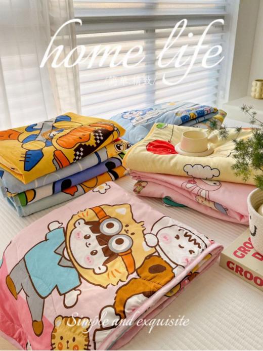 🔹【莫媞娜儿童夏季空调被】 ✅1、水洗棉可亲肤的，柔软、🎊细腻吸湿透气，安心贴贴，高支高密材质❗ ❗ ❗  商品图2