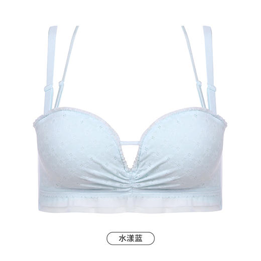 都市丽人少女三步优选内衣女蕾丝文胸B杯适穿1/2杯中厚无钢圈三排扣BB41F1 商品图10