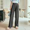 OLrain欧芮儿法式豆绿色休闲裤女夏季2023年新款高腰阔腿垂感长裤 商品缩略图2