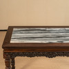 紫檀镶和田玉满雕西番莲纹条桌 商品缩略图4
