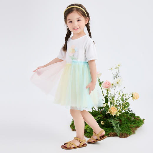 笛莎Deesha 女童连衣裙2024年新款网纱连衣裙 商品图2