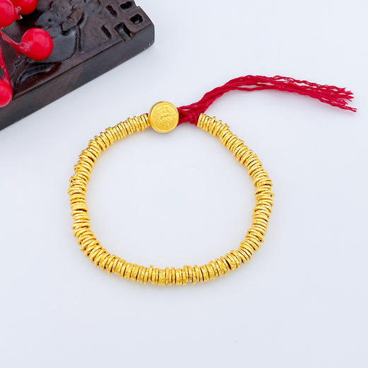 【限时克减150元】足金999.9 #盘缠 #小红书 古法红绳盘缠手串（周长约16cm）(AVGFSCW00001)补差价）预售产品下单后不退款不退货不换货不补差价 商品图0