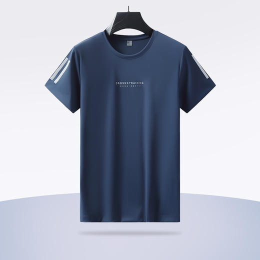 【冰丝高弹】【新款DWN】大依优型大码圆领短袖T恤夏季加肥加大肥佬休闲宽松透气上衣男士半袖夏装 商品图1