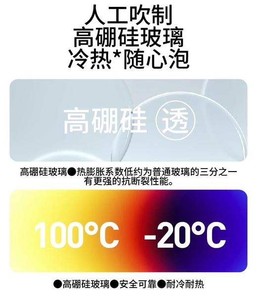 holoholo橡果杯玻璃家用耐高温泡茶水分离杯子女茶杯吸管杯大容量水杯 商品图4