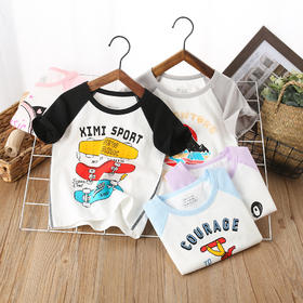 【回头率爆棚  59.9/3件 】 亲子莱卡棉短袖T恤 100-170码