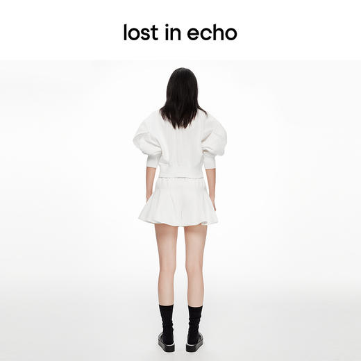 [断码]lost in echo设计师款V领拼接拉链外套橡筋穿绳插片花苞短裤套装 商品图4