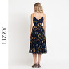 LIZZY 时尚优雅浪漫印花百褶一片式度假风裹身吊带连衣裙7997 商品缩略图3