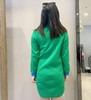 2JMZ撞色拼接修身针织长袖连衣裙20919（绿A）DT129 秋季 290943000028 商品缩略图3