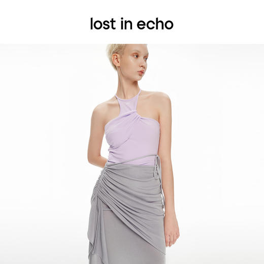 lost in echo2024春夏新品设计师品牌扭结不对称工字背心潮流百搭 商品图3