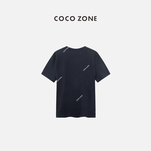 COCO ZONE2024刺绣镂空设计短袖T恤百搭通勤圆领上衣CC2A0413 商品图1