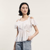 谜底露肩上衣短袖女2024年夏季新品浪漫少女感亲肤小衫242MS0667 商品缩略图1