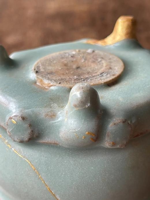 龙泉窑粉青釉鼓型三足炉，顺丰包邮 商品图8