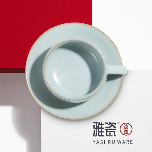 汝窑安然杯碟对组 办公杯 商品图3