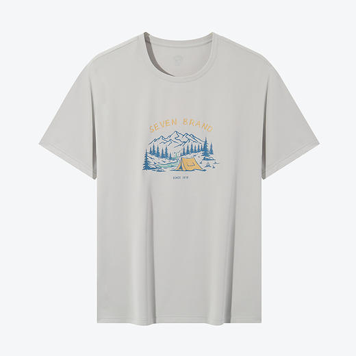 柒牌速干短袖T恤男2024夏季新款时尚百搭中青年休闲圆领体恤上衣	126T73330 商品图4