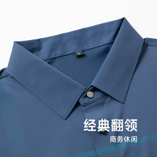 【冰丝高弹】【新款DPS】大依优型大码男装短袖Polo衫翻领加肥加大透气吸汗夏季上衣半袖t恤夏装 商品图2