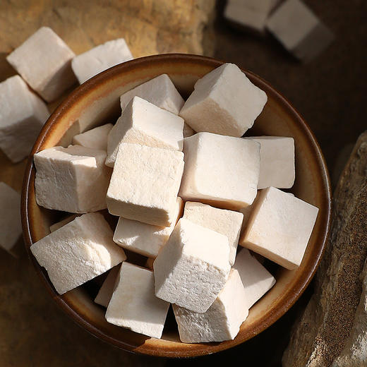 【开学季】纯耕茯苓丁100g袋装、200g圆罐、250g圆罐茯苓岳西，松木茯苓中心切丁自然原切口感粉糯不易松散搭配山楂、枸杞、莲子、百合、山药等 商品图11