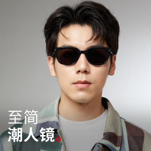 普莱斯新款太阳镜D82053 前卫圆框 加宽锥形镜腿 TAC偏光镜片 男女同款 双色可选 商品图2