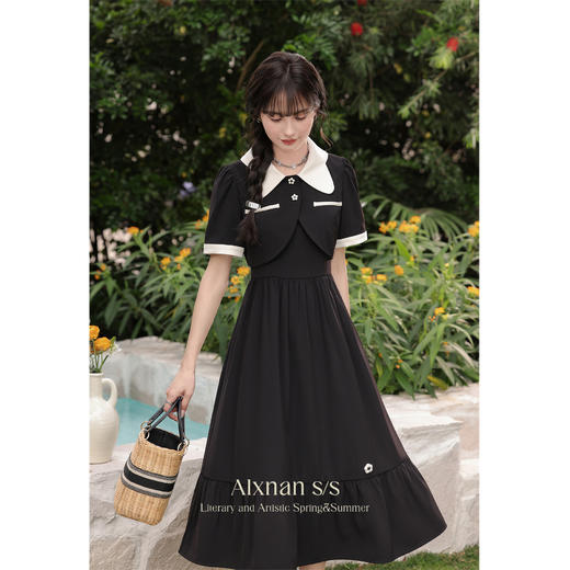 鹿向南「花想容」法式气质吊带连衣裙女年 L35328 商品图1