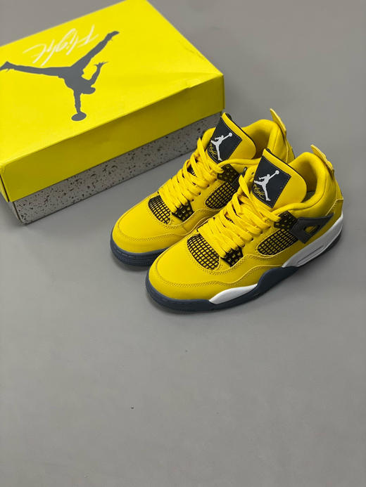 夏日特惠💰390 真标版本 # Air Jordan 4 乔4 黑黄 电母 商品图8