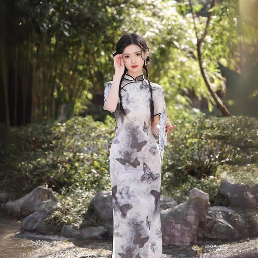 复古国风，素雅新中式改良旗袍YG-2427 商品图2