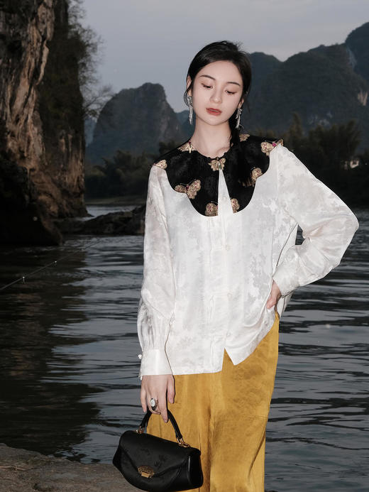 盛唐婧 |黑金蝴蝶云肩 商品图5