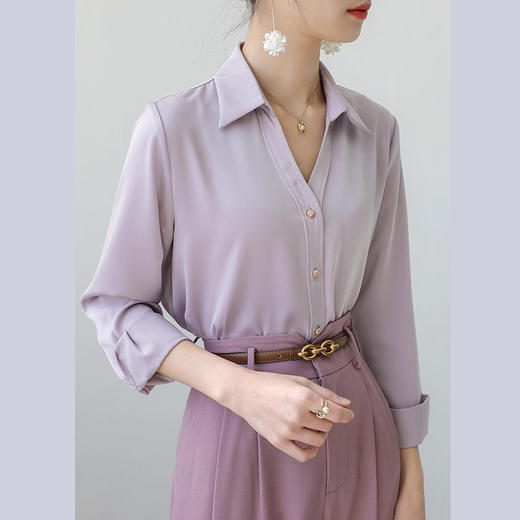 裁缝学苑AQ261翻领长袖衬衫纸样女装衬衣新款法式上衣版型 商品图5