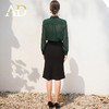 AD新中式衬衣2024年新款女墨绿色微透视衬衫长袖包臀鱼尾裙两件套 商品缩略图4